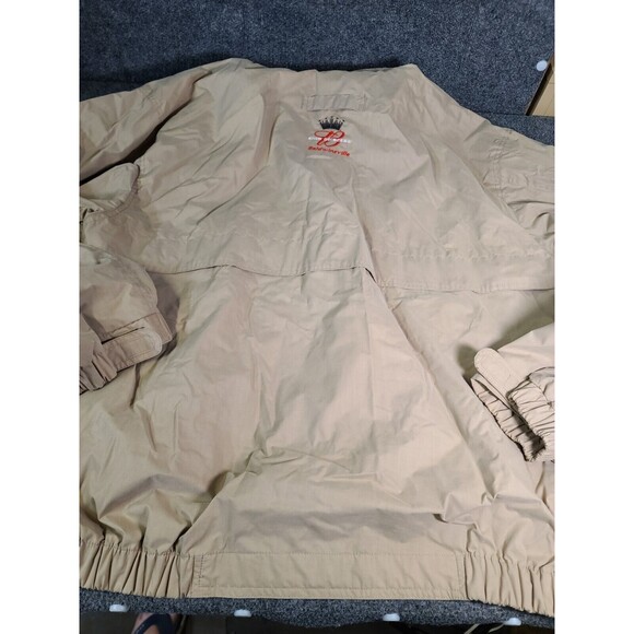 EUC Vintage  Full Zip Anheuser Busch Jacket Size 2XLT Mens Tan Hood Budweiser - Picture 8 of 9